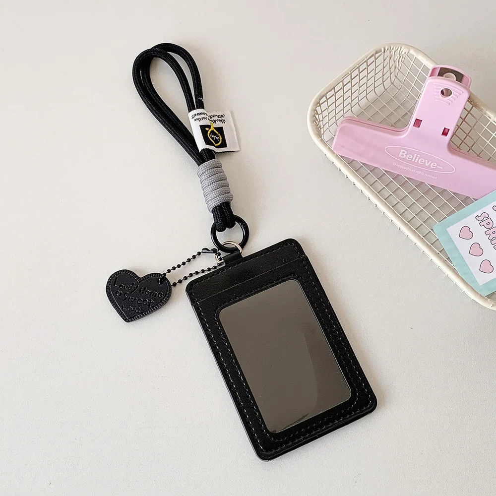 Premium Leather ID Card Holder with Keyring and Backpack Attachment