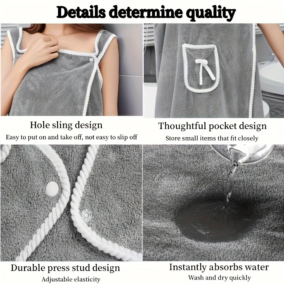 Bowknot Wearable Bath Towel 5