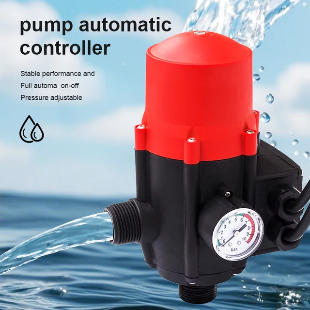 ตัวควบคุมปั๊มอัตโนมัติพร้อมเกจวัดแรงดัน ปรับแรงดันได้ เปิด-ปิดอัตโนมัติเต็มรูปแบบ ประสิทธิภาพการทำงานที่เสถียรสำหรับระบบปั๊มน้ำ 1