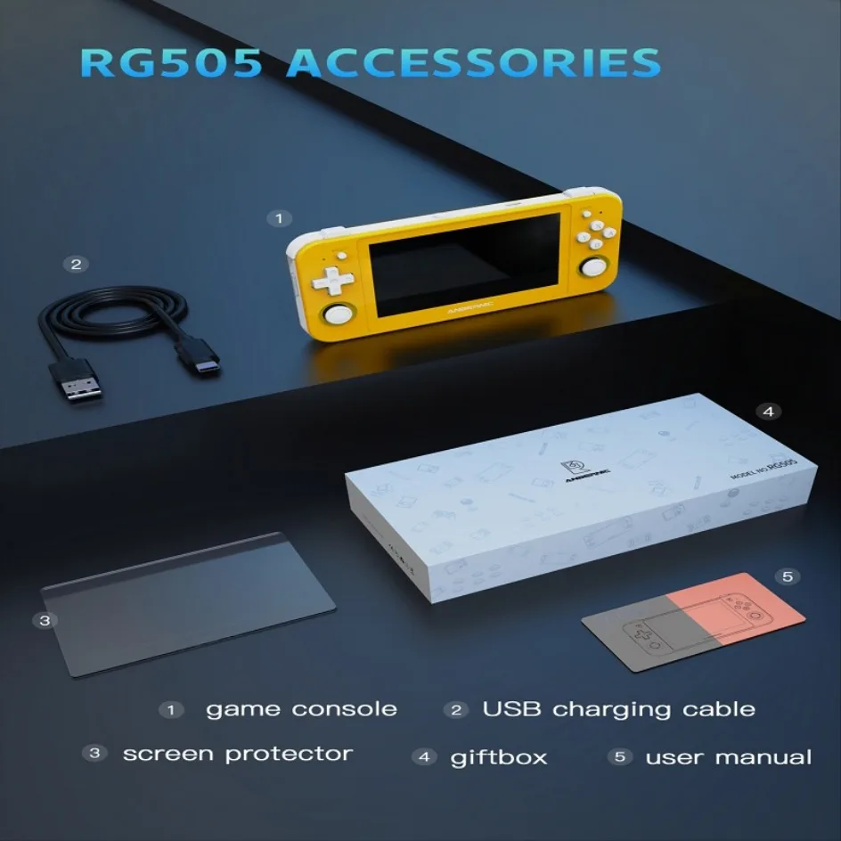 ANBERNIC RG505 Handheld Console Game Android 12 System PSP