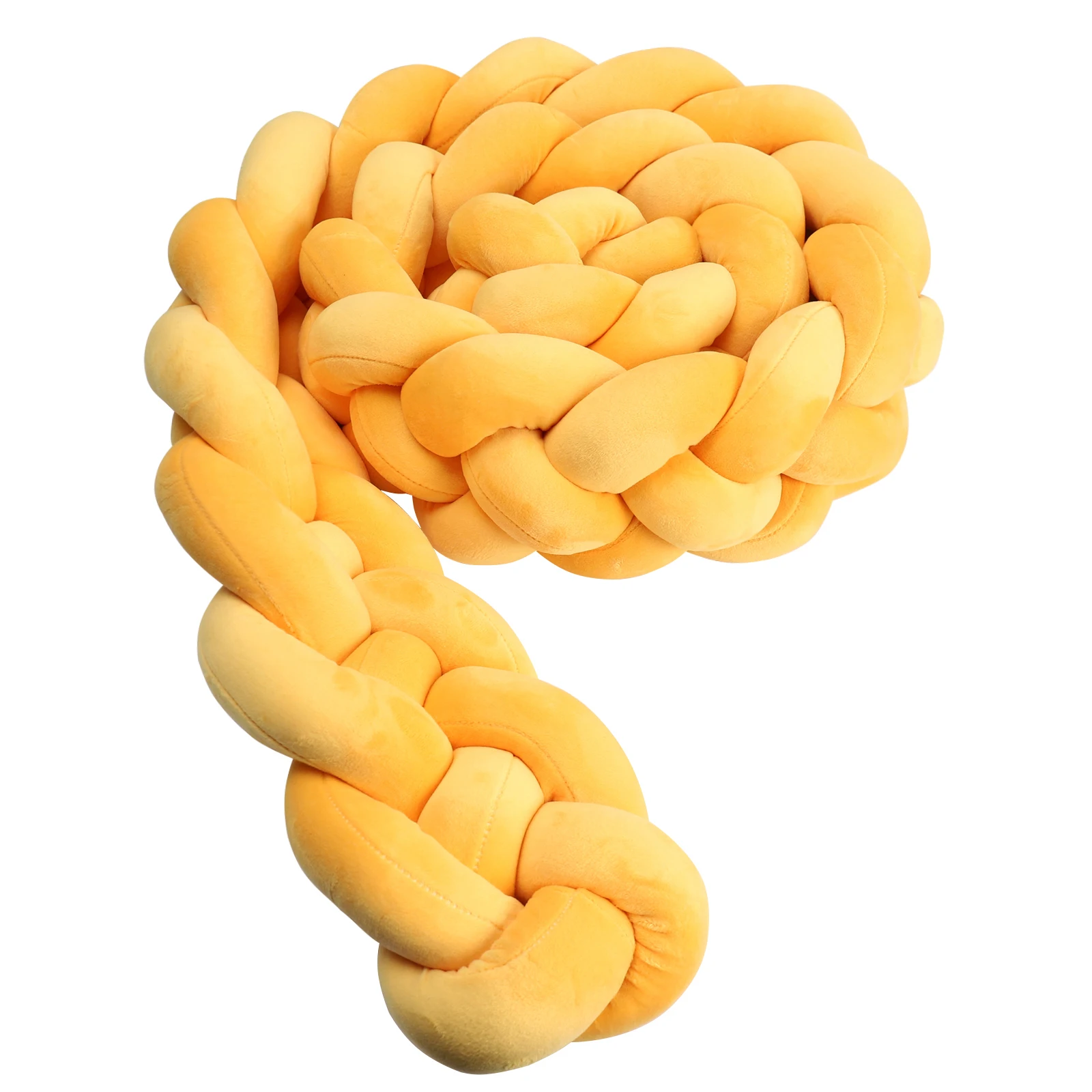 2.2M 3M 4M Braided Baby Bed Bumper Handmade Cushion Knotted Braid Pillow Soft Pad Baby Room Decor Protector Bebe Bed Accessories