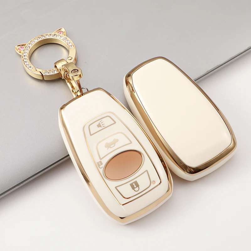 Чехол для смарт-ключей из мягкого ТПУ с 3 кнопками, чехол для Subaru Forester XV 2019 BRZ Trezia Legacy Outback, оболочка для ключей, аксессуары