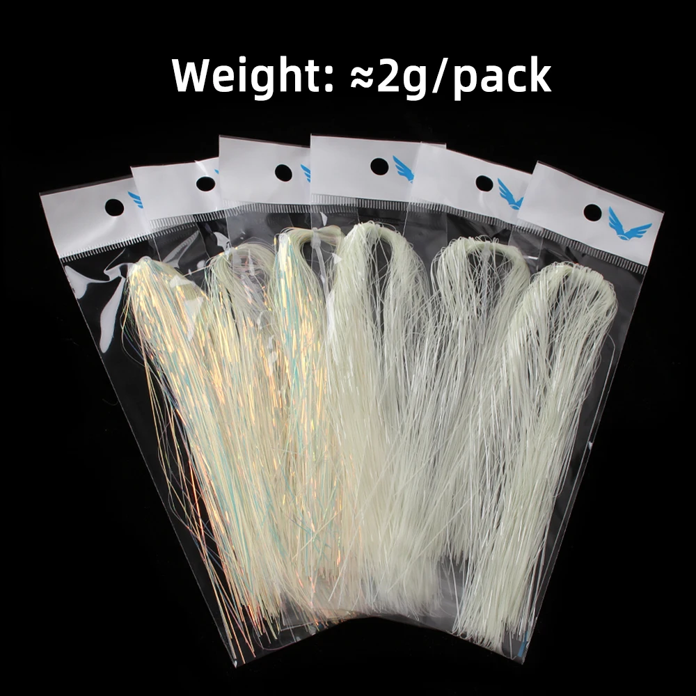 Elllv 2 팩 0.37mm 바닷물 낚시 보조 후크 지그 루어 스 트리머 파리 용 빛나는 Flashabou Tinsel 글로우 바인딩  재료 - AliExpress