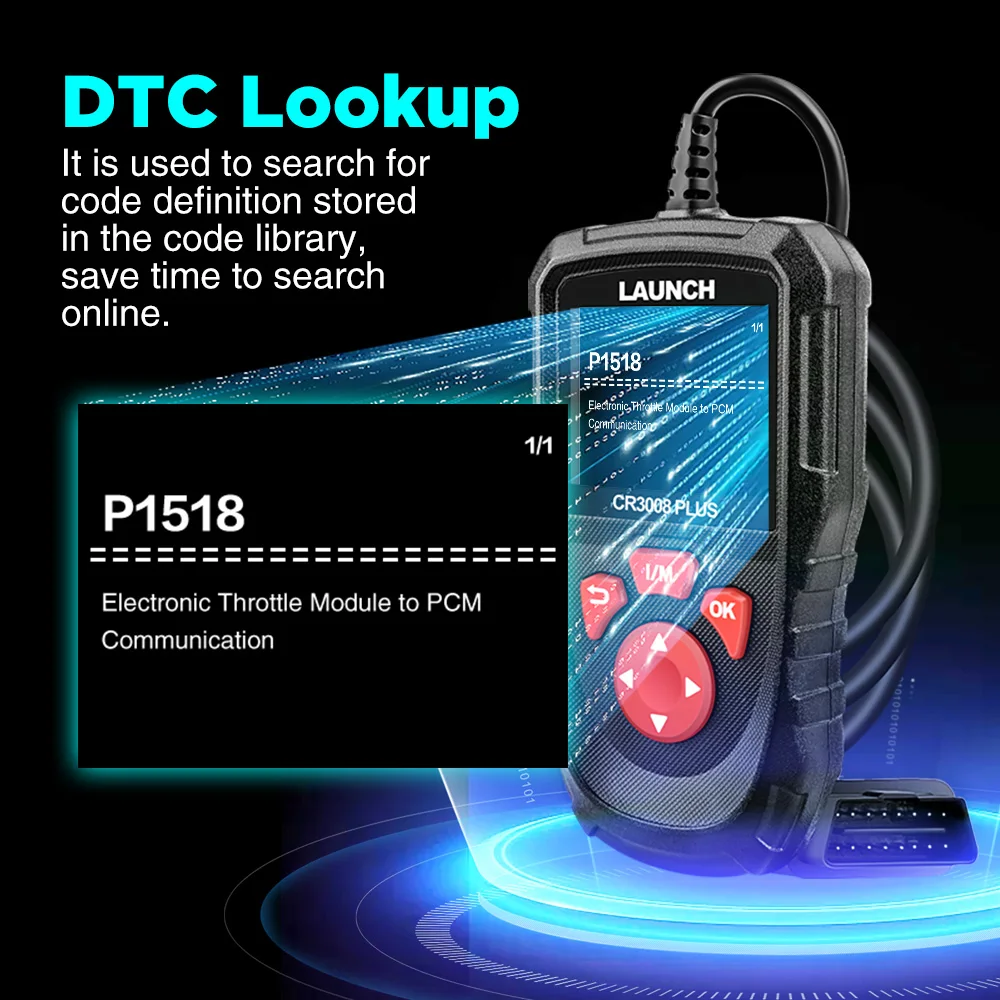 LAUNCH X431 CR3008 PLUS Full OBD2 Diagnostic Tools Car OBD OBD2 Automotive Scanner Check Engine Battery Free Update Online 6