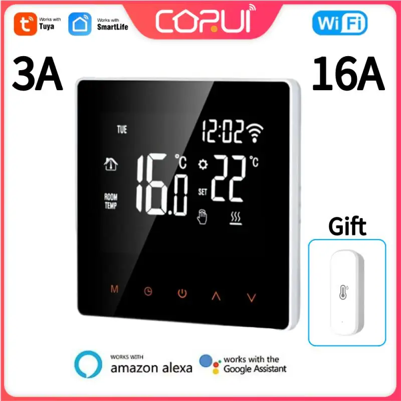 

CORUI Tuya WiFi Smart Thermostat Temperature Controller For Electric Floor Heating,Water/Gas Boiler Support Google Home Alexa