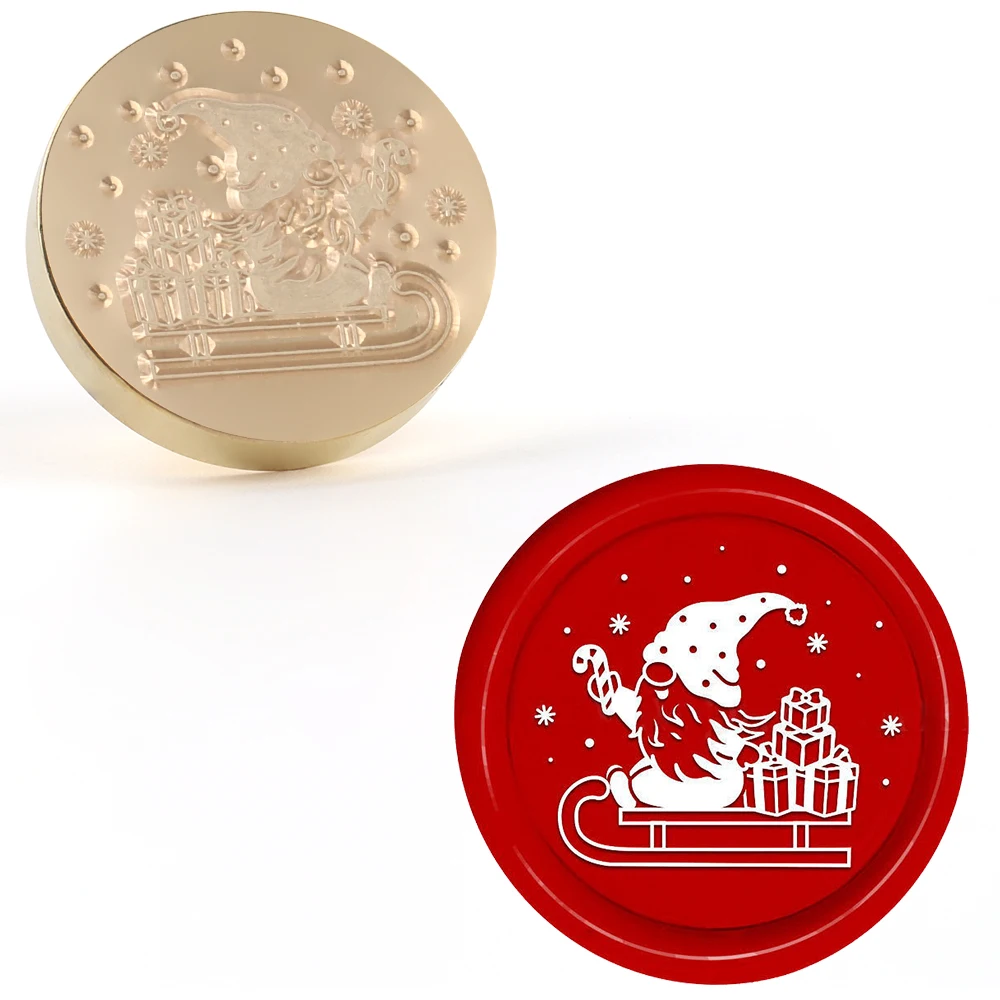 Snowman Wax Seal Stamp - Christmas Wax Sealing Stamp - Gift Package Wax - View #5