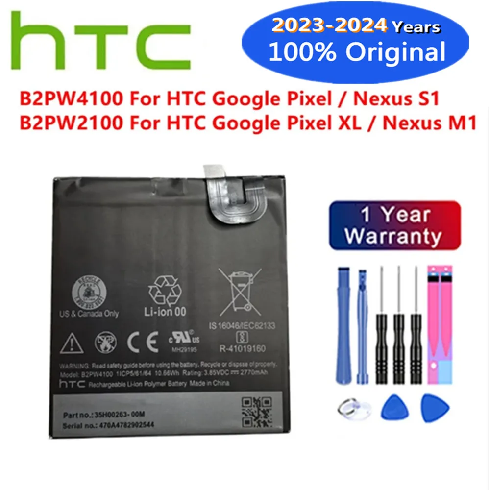 

New B2PW2100 B2PW4100 Original Battery For HTC Google Pixel Nexus S1 Nexus / Google Pixel XL Nexus M1 Battery Batteria + Tools