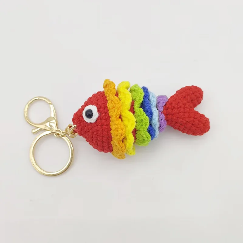 Porte-clés Mural En Métal 7 Crochets - Design Poisson - Neuf