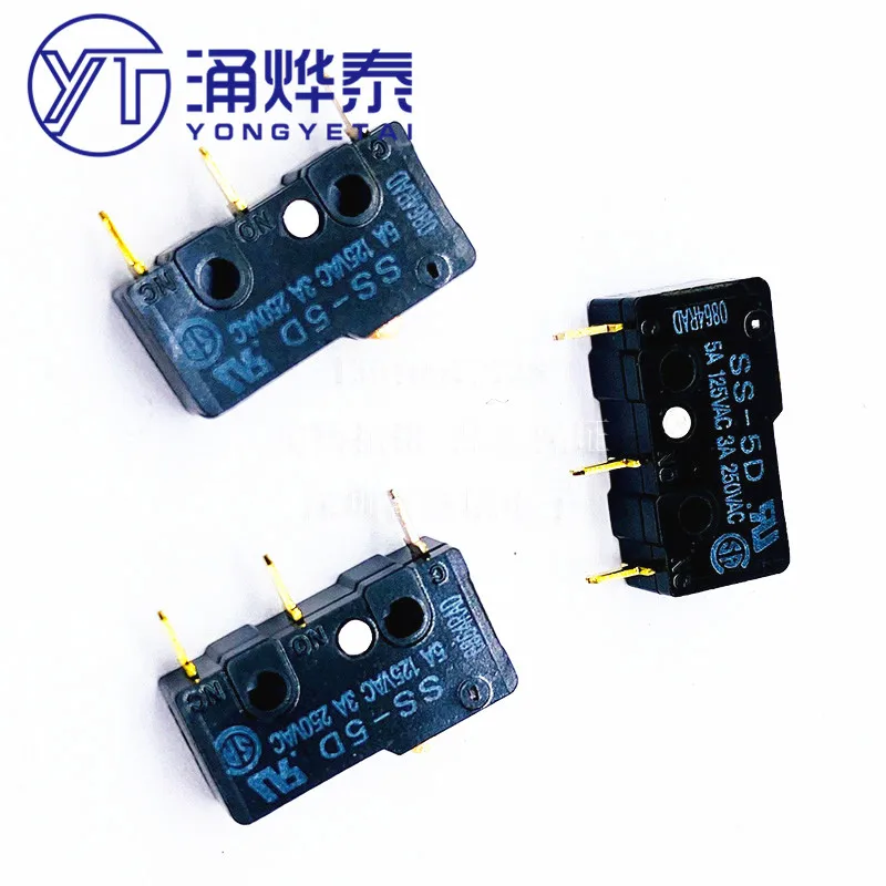 YYT 2PCS Micro switch SS-5D pin Key switch Basic switch 3 pin