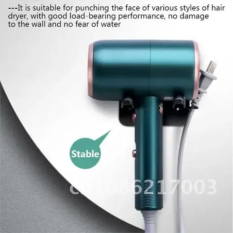

Hair Dryer Storage Rack Wall Mounted Aluminum Bracket Stand for Dysons 2022 Punch-Free Saving Space Holder