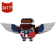 

Moc Super Hero Movie Action Figures Falcons Redwing Building Blocks Captain Animals Brickheadz Model Bricks Toys for Children