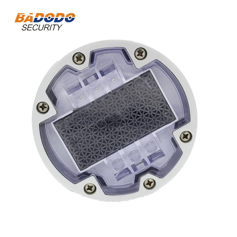 Aluminum Waterproof High Bright Fog-proof LED Solar Powered Road Stud Light 1800mAh Reflective Ground Warning Lamp