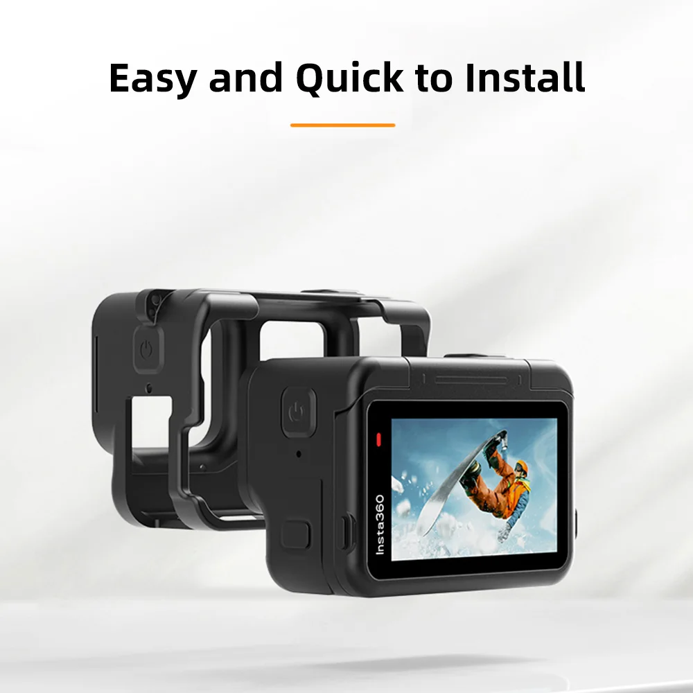 VRIG 스포츠 카메라 실리콘 케이스 보호 커버 케이지 렌즈 캡, Insta360 Ace Pro/Insta360 Ace 카메라 액세서리와 호환