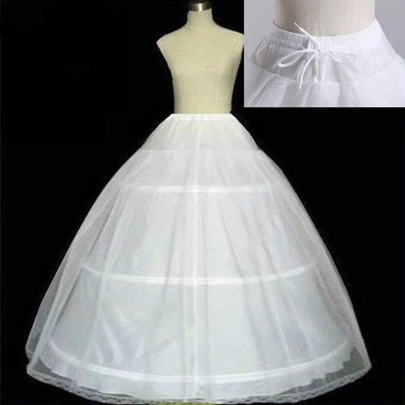 

2 layer 3 Hoop Elastic Waist Bridal Gown Drawstring Dress Petticoat Underskirt Crinoline Wedding