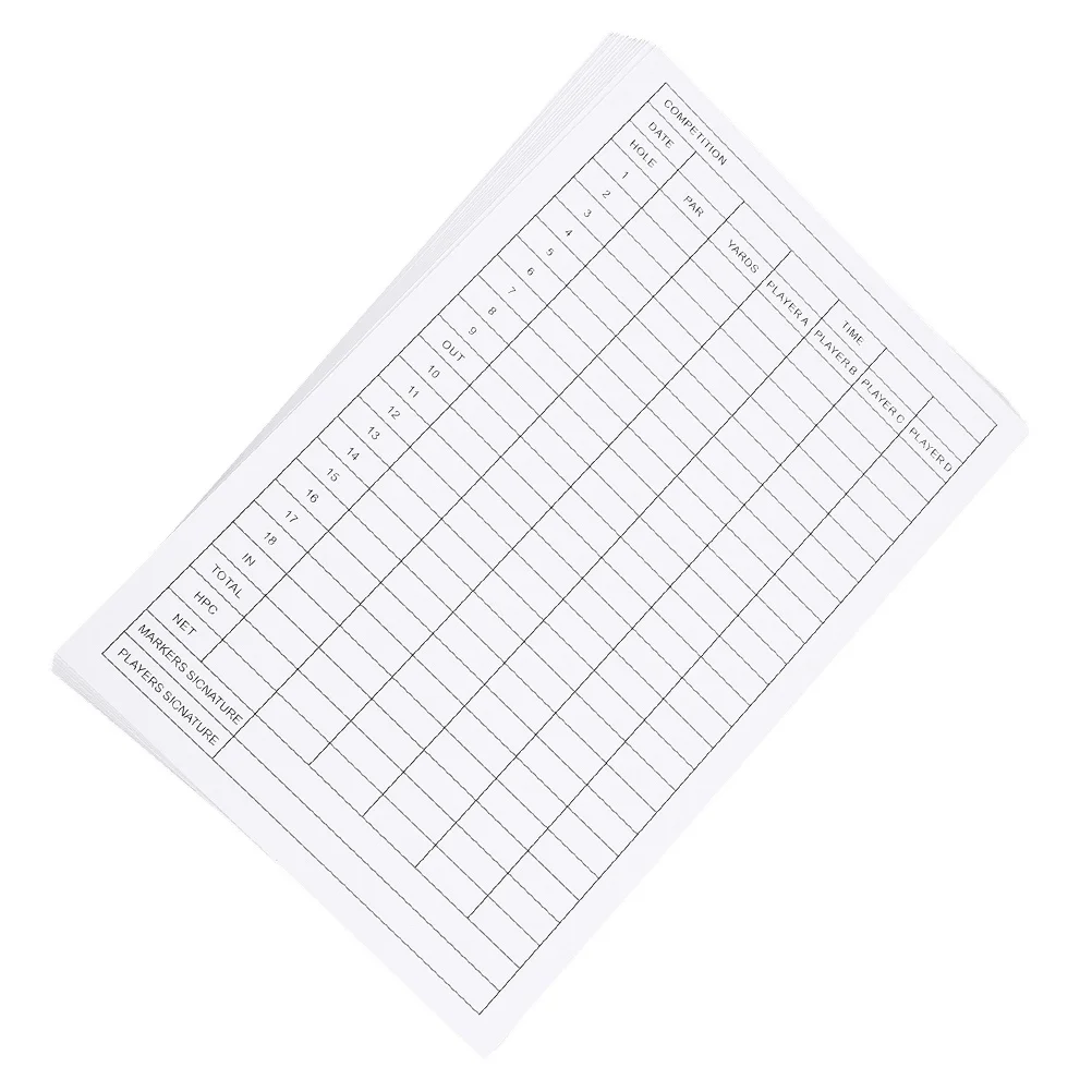 

20 Pcs Golf Scorecard Golfs Record Tools Use Coated Paper Scorecards Mini Portable Keeper