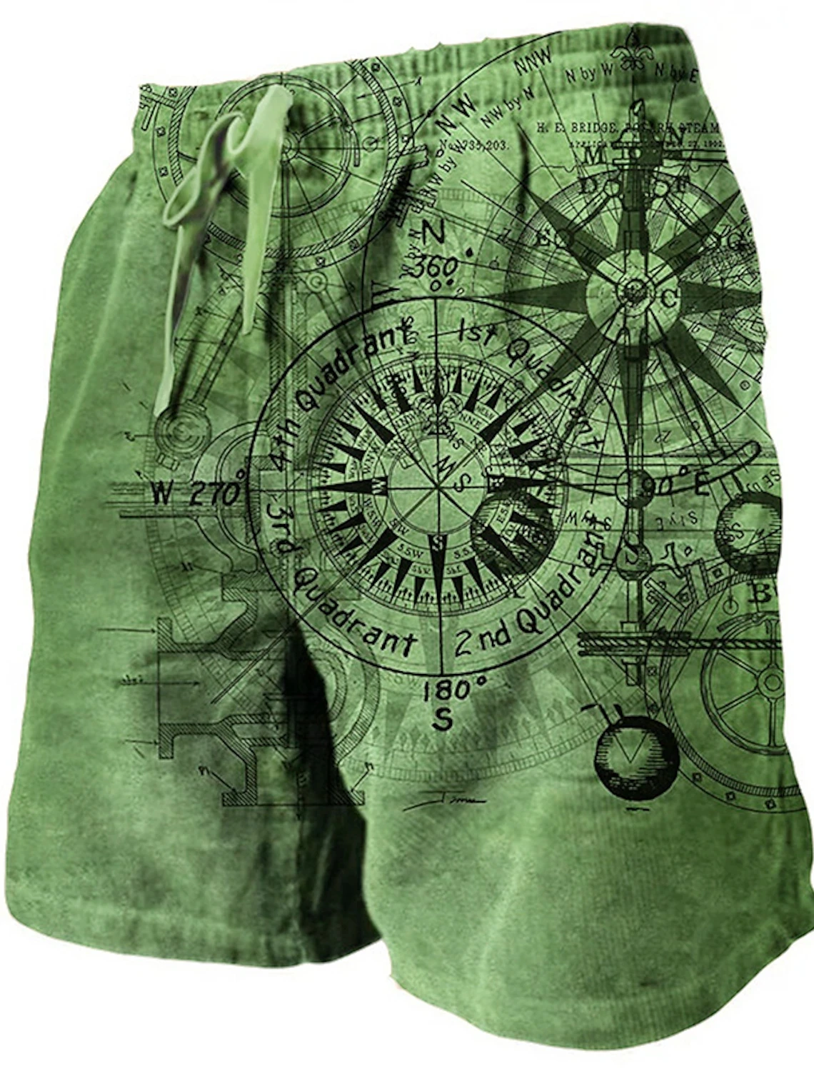 Men's Beach Pants Compass 3D Printed Shorts Men's Summer Breathable Shorts Fitness Street Shorts Men's Ropa Hombre 2