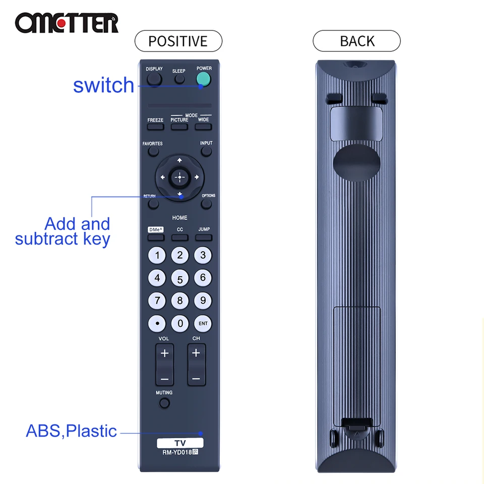 RM-GD014 Replacement Remote For Sony Bravia TV - Compatible With KDL-32EX710, KDL-55HX700 & More Models