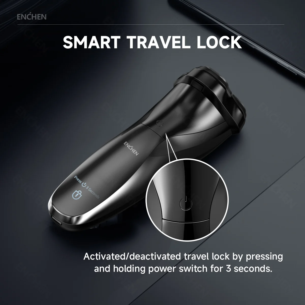 ENCHEN Electric Shaver 3D Blackstone 3 IPX7 Waterproof Razor Wet And Dry Dual Use Face Beard Battery Digital Display For_voghion.com