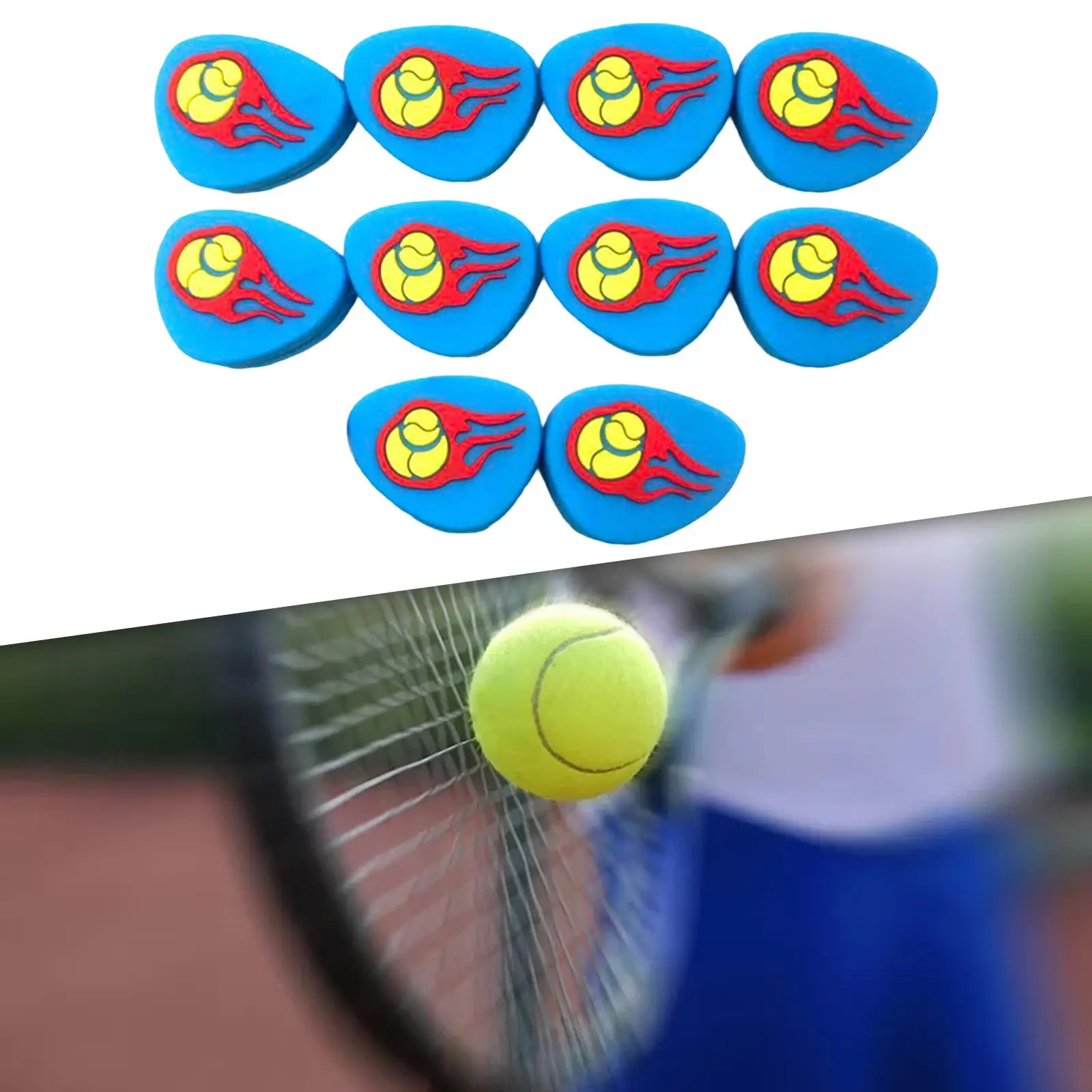 

10 Pieces Tennis Racquet Vibration Dampener Shock Absorber Shock Absorption