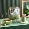 Fashion Green Luxury Makeup Organizer Box Dressing Table Dustproof Cosmetics Storage Case Desktop  Makeup Storage Holder Rack 2