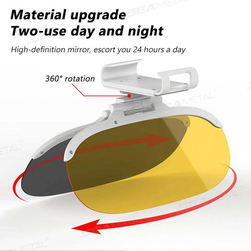 AUTOMECHANIST Car Sun Visor Goggle Anti-UV Anti-Dazzle Auto Sun Visor Plate Extender 360 Rotatable Safety Driving Day and Night car sun visor