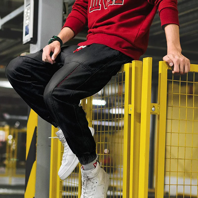 Cargo Pants Baggy 2022 Oversize 5XL Overalls Patch Drawstring Original jogger Man Harem Denim Jeans Men Loose Fit Trousers