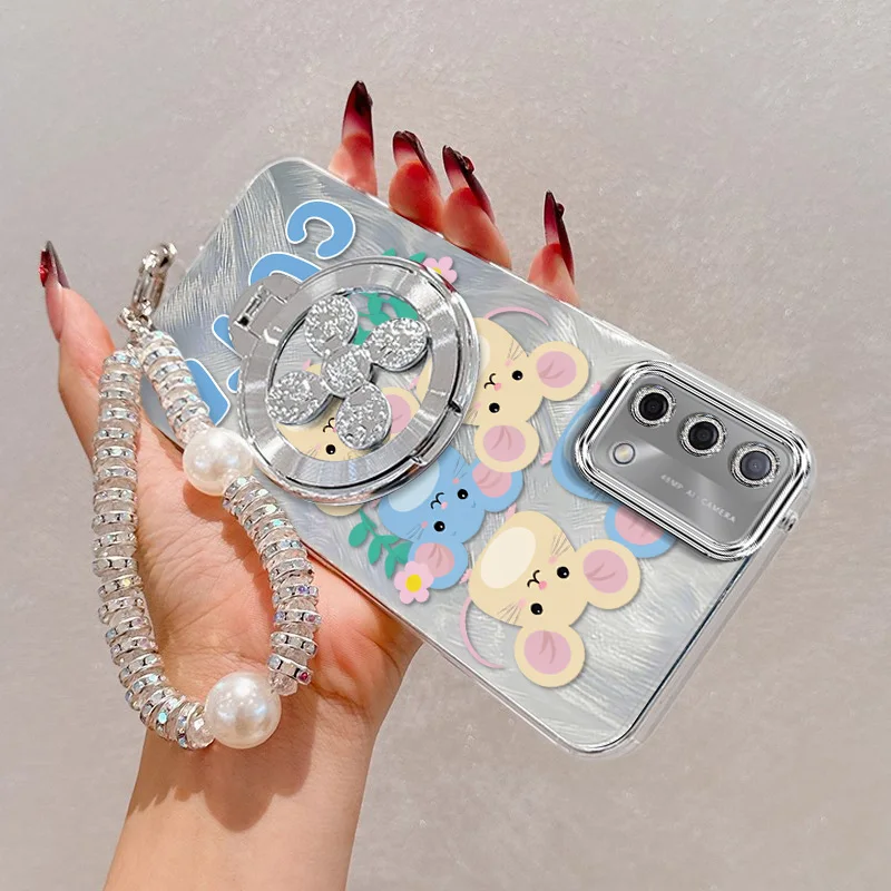 Cute Mouse Phone Case Set with Lanyard and Stand - 3 Piece Bundle