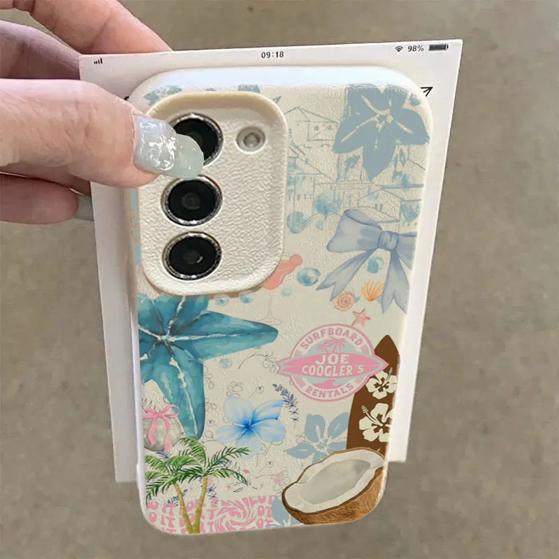 Tropical Ocean Coconut Starfish Shell Soft Phone Case Cover