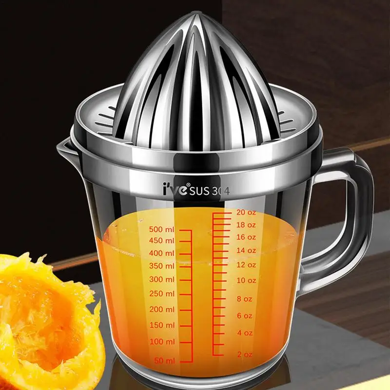 

Lemon Squeezer Stainless Steel Lemon Squeezer With Juicer Cup Portable Manual Juice Cup Fruit Orange Lemon Slice Juice Squeezer