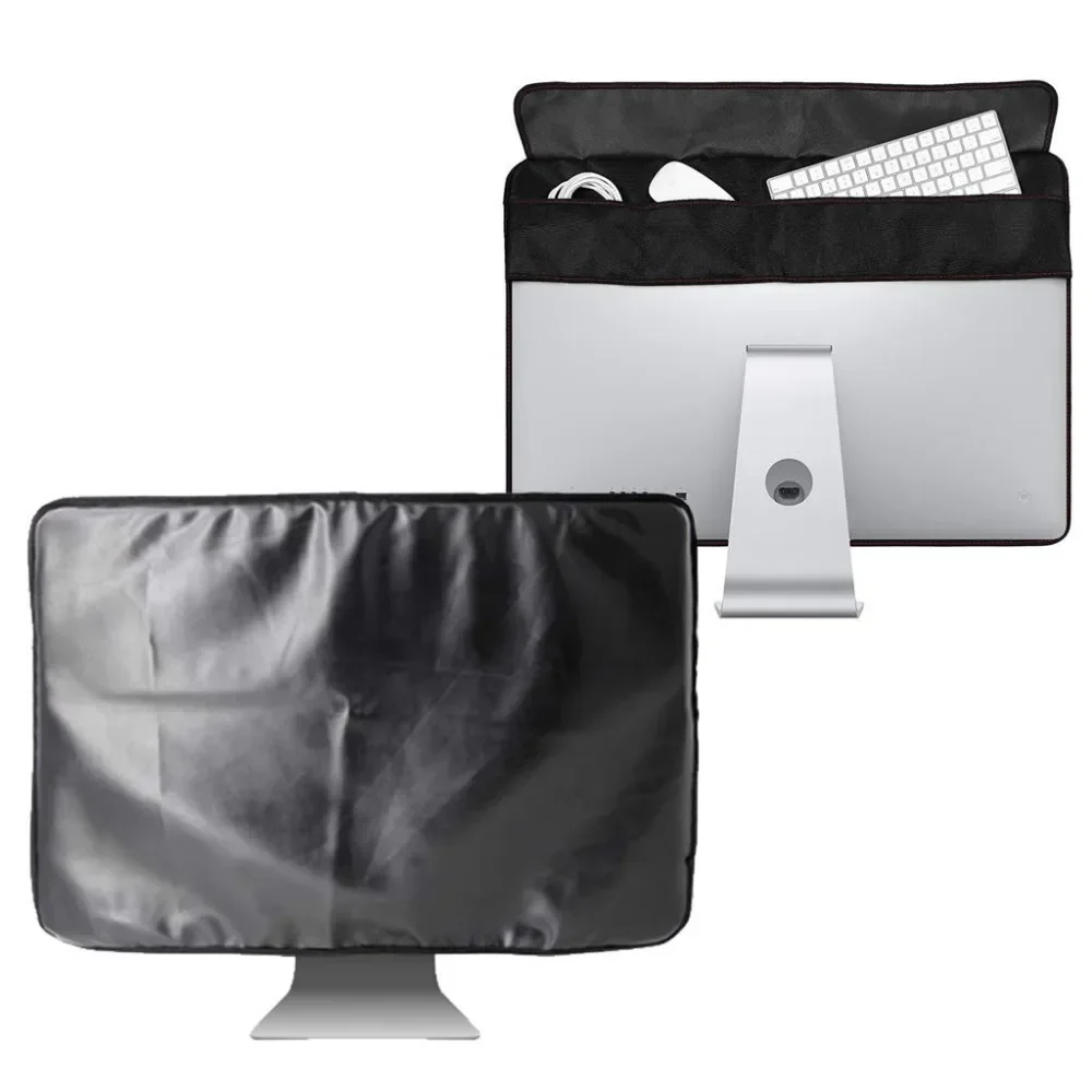 Computer Monitor Cover 21 inch 27 inch Polyester Computer Monitor Dust Cover Protector with Inner Soft Lining for Apple iMac LCD Screen LA001