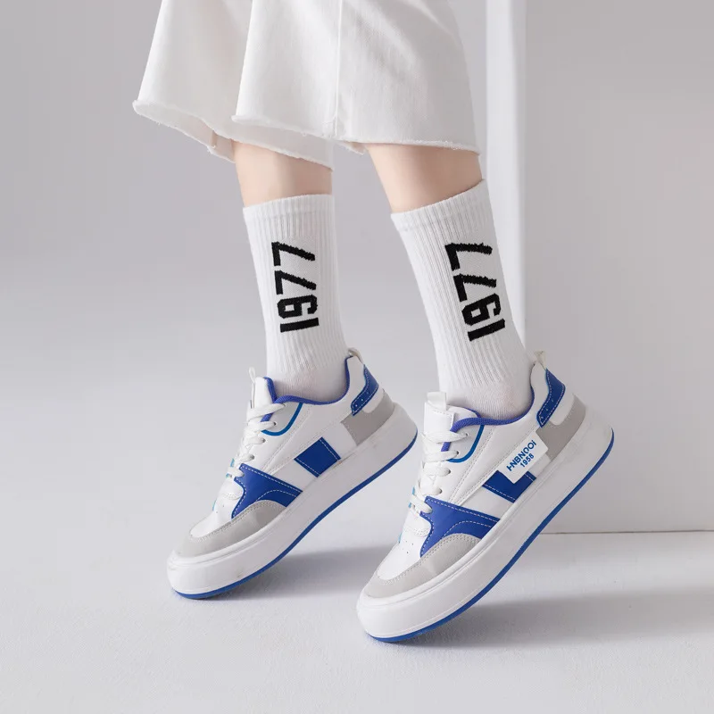 4 Pairs Cotton Socks Men Women Skateboard Fashion Alphabet Gift Couple Sports Casual 38-45