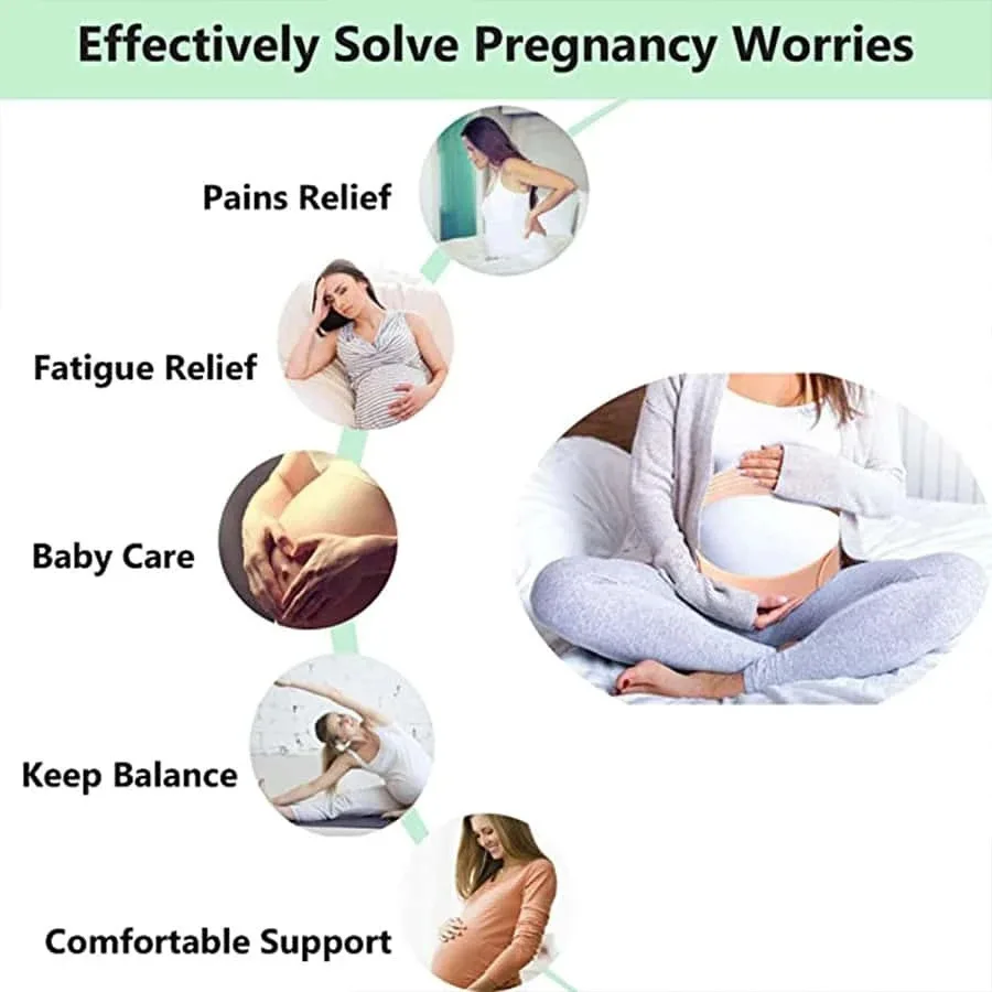 Breathable Support Abdominal Belt for Pregnant Women Special Abdominal Belt Adjustable Waist Care Abdomen Brace for Maternity