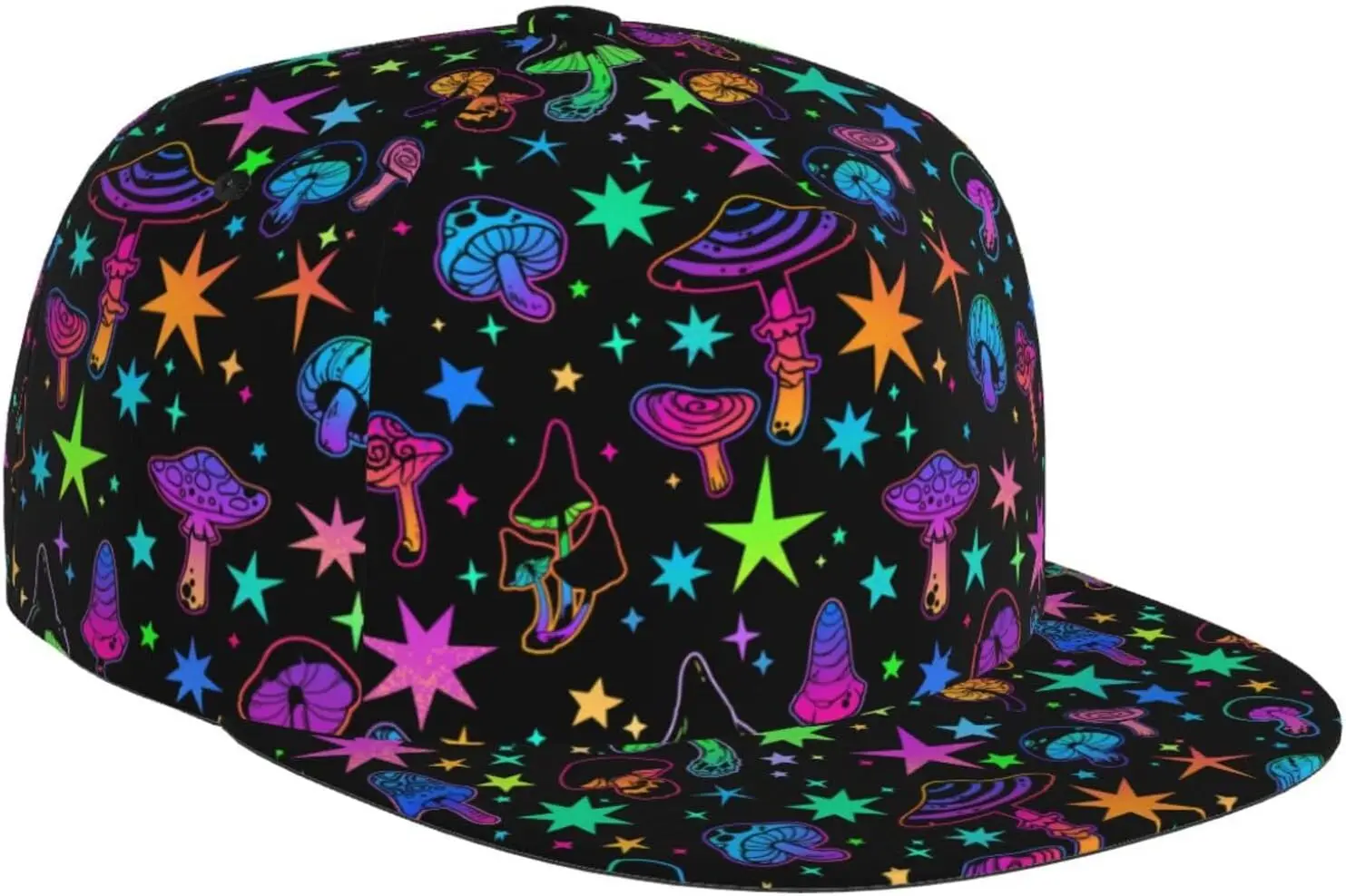 thumbnail image 1 of Gorra de béisbol con diseño de setas mágicas y calaveras para hombre y mujer, gorra de béisbol con visera plana y cierre trasero tipo hip hop, 1 of 5