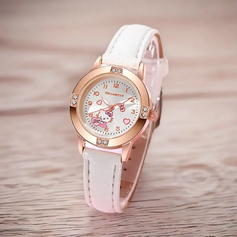 

Girls Sanrio animation peripherals Kawaii Hello Kitty Kuromi My melody Cinnamoroll cute quartz watch student ladies watch gift