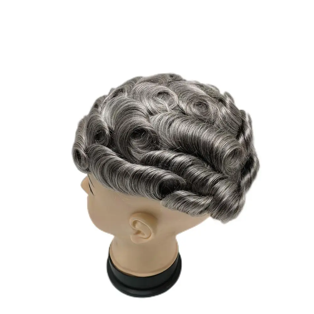 Synthetic hair pieces with short hair for men synthetic hair pieces