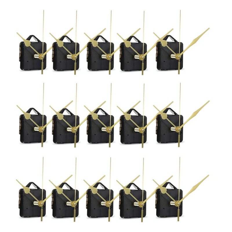 15Pcs DIY Silent Movement Spindle Hands Minute Wall Quartz Clock ...