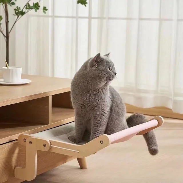 Cat Suspension Hammock Portable Detachable Comfortable Cats Sunroom Seat Cat Climbing Frame Pet Accessories Easy To Wash Cat Bed 4