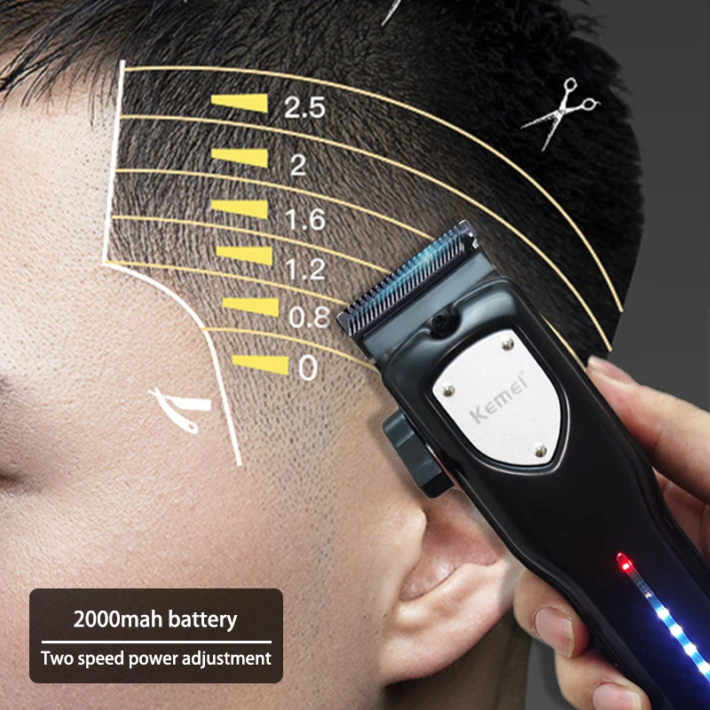 Kemei KM-2299 KM-2026 KM-5083 Professional Hair Clipper Kit Electric Shaver Male Hair Cutting Machine Men’s Trimmer Machine 2