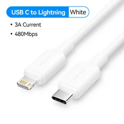 Vention 27W USB - C to Lightning Fast Charging Cable - 1m (White)