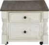 Havalance Farmhouse Lift Top Coffee Table with 4 Storage Drawers and Small Storage Tray, Whitewash 6