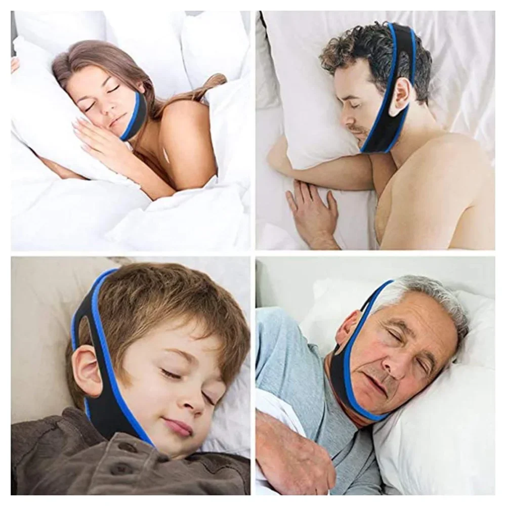 1PCS Anti Snore Stop Snoring Chin Strap Belt Anti Apnea Jaw Solution Sleep Support Apnea Belt Mouth Guard for Better Breath Tool 5