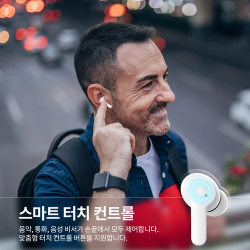 큐씨와이 T13 무선 스마트 헤드폰 BT5.1 TWS 이어폰 4 마이크 ENC HD 통화 헤드셋 터치 컨트롤 이어 버드 롱 스탠바이 40H 5