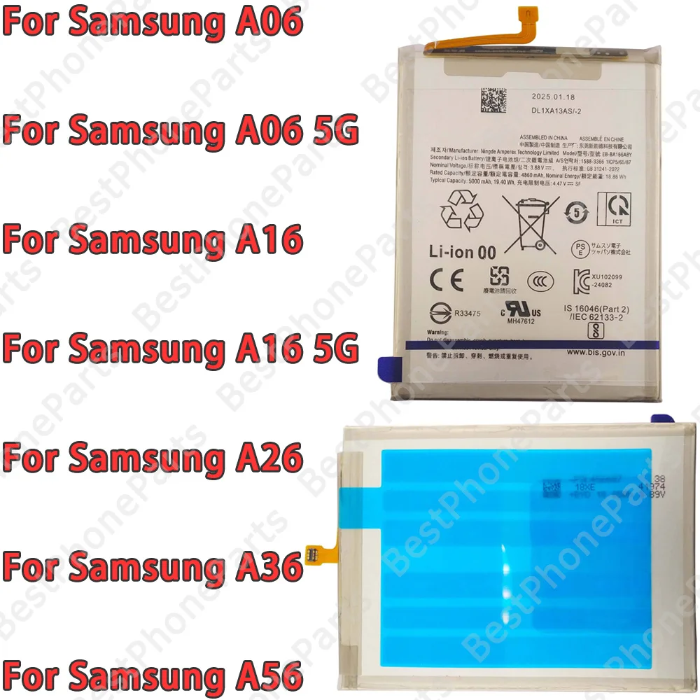 For Samsung Galaxy A06 A16 A26 A36 A56 5G EB BA166ABE HQ 7160SS EB for-samsung-galaxy-a06-a16-a26-a36-a56-5g-eb-ba166abe-hq-7160ss-eb