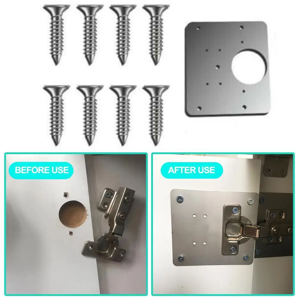 Steel Cabinet Repair Plate Hinge Plate Cabinet Door Hinger Install Backing Hinge Repair Artifact