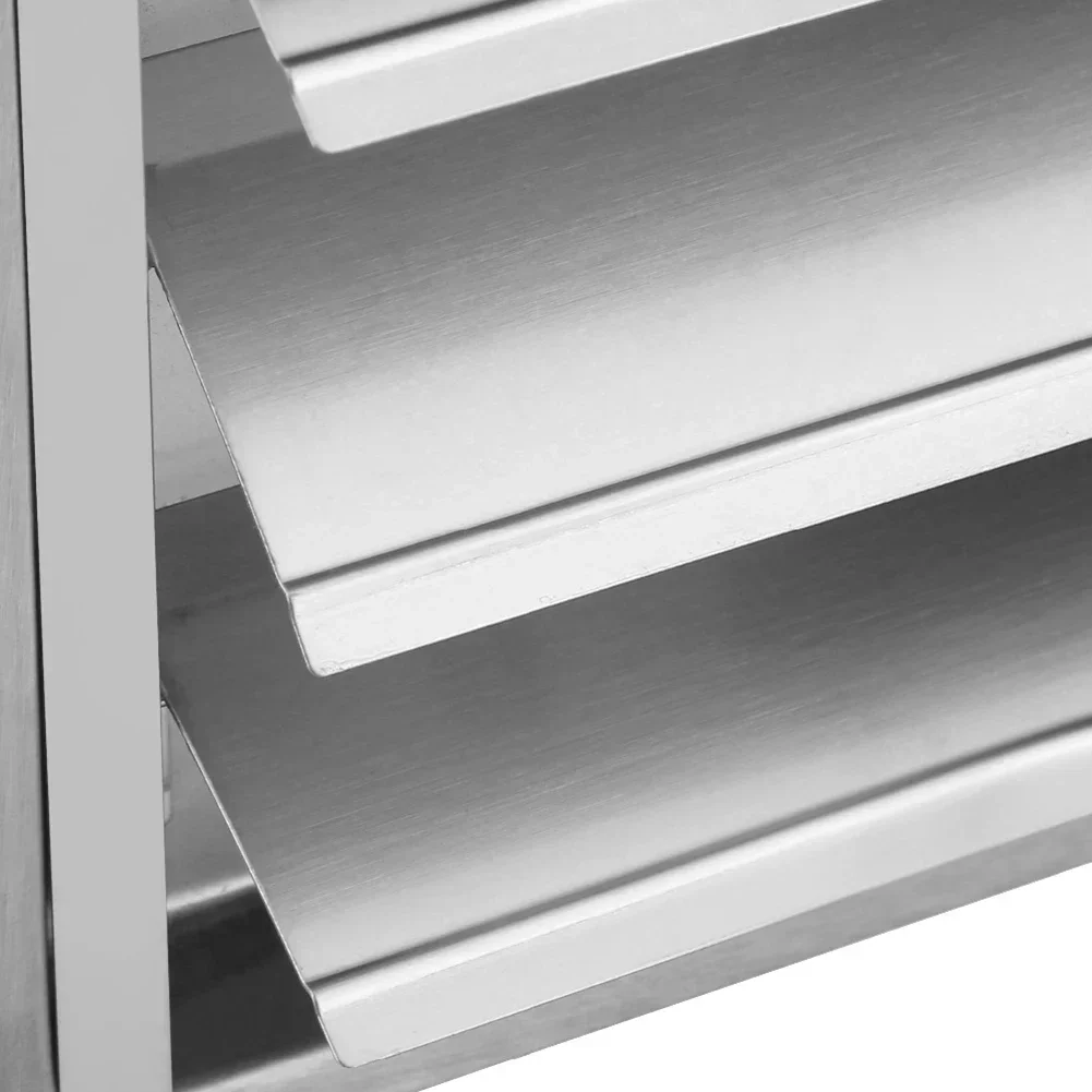 100mm Air Vent Duct Grill Exterior Wall Ventilation Cap Cover Square Air Outlet Movable Stainless Steel For Home Decoration