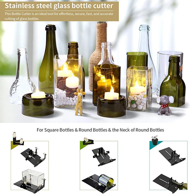 Tagliabottiglie Vetro Fai-da-te | Kit Completo Con Supporto | Per Creare Vasetti, Bicchieri, Decorazioni - Foto 7
