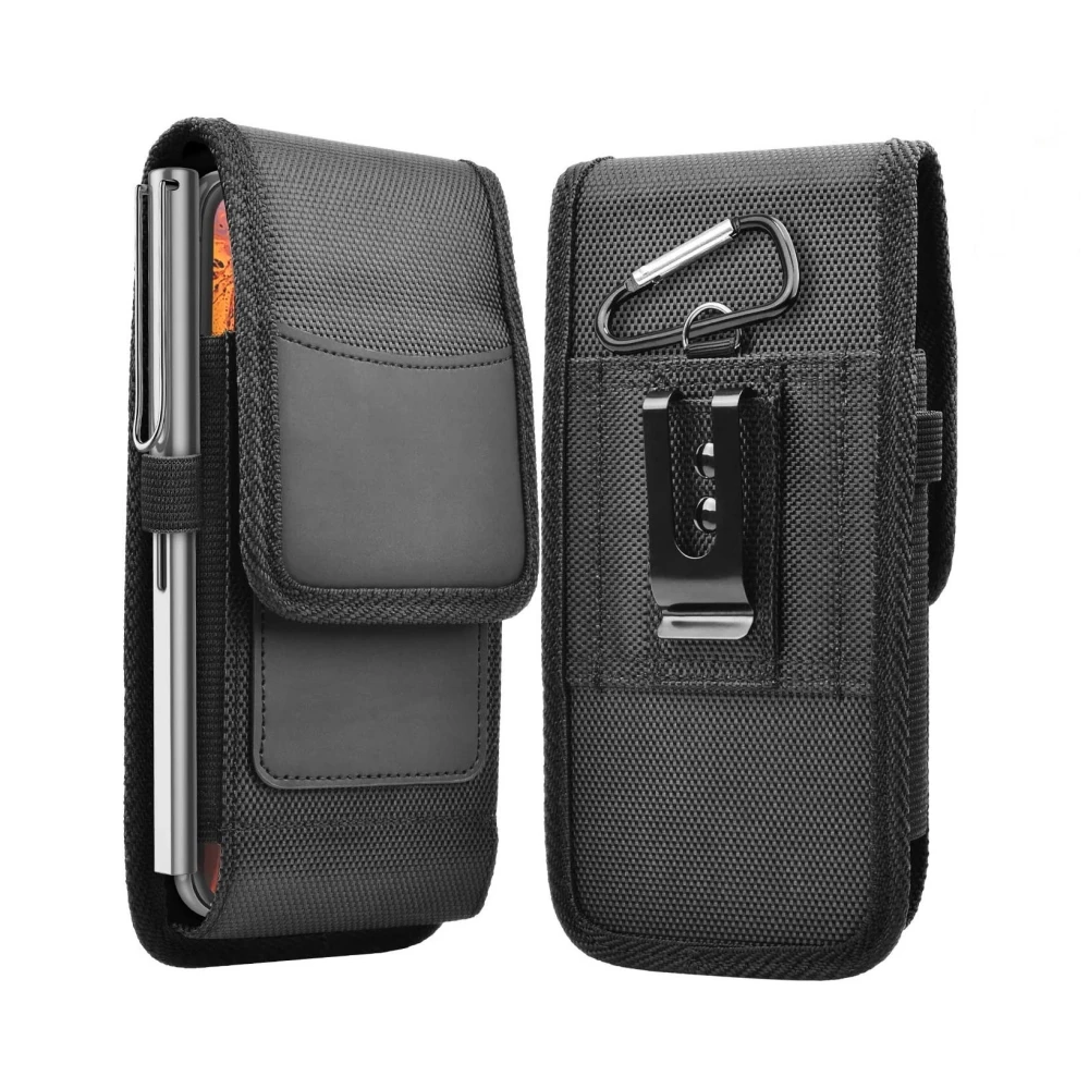 수직 나일론 휴대폰 허리 가방 벨트 클립 홀스터 버클 카드홀더 펜 슬롯 디자인..