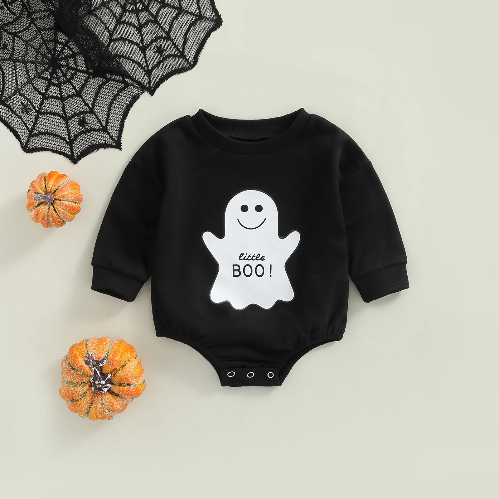 Infant Baby Boys Girls Casual Long Sleeve Romper Halloween Ghost