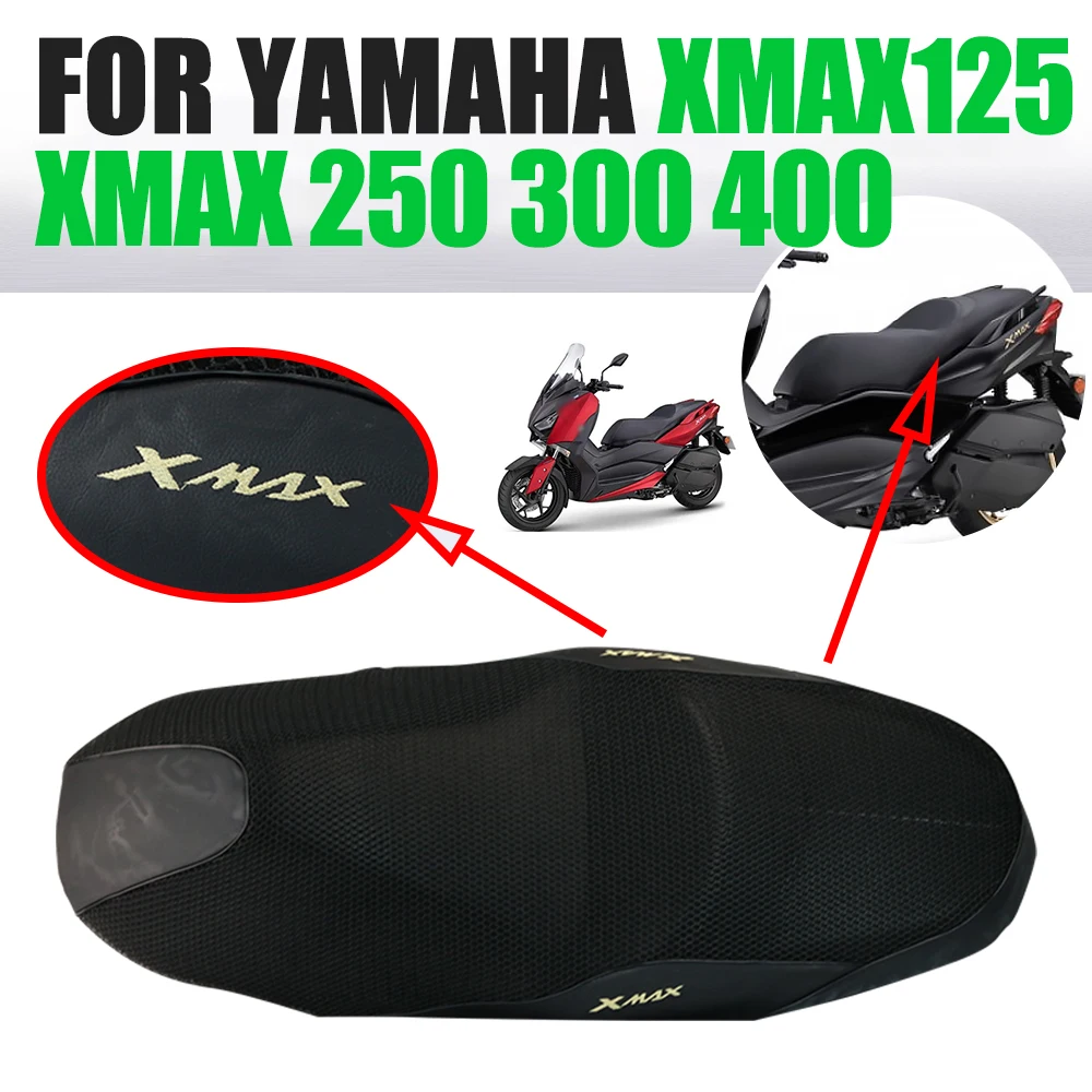 Фото Для Yamaha XMAX300 XMAX 300 XMAX250 X-MAX 250 XMAX125 XMAX400 аксессуары для мотоциклов, чехол для подушки сиденья, изоляционный чехол, сетчатая накладка №3