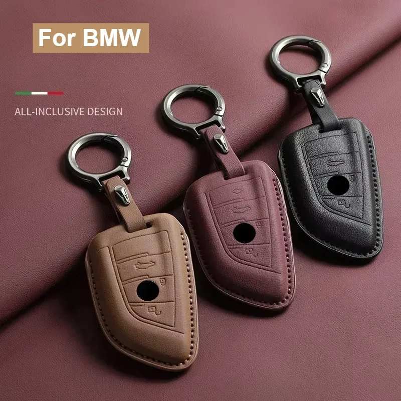 Premium Leather Car Key Case Cover with Sleek Design